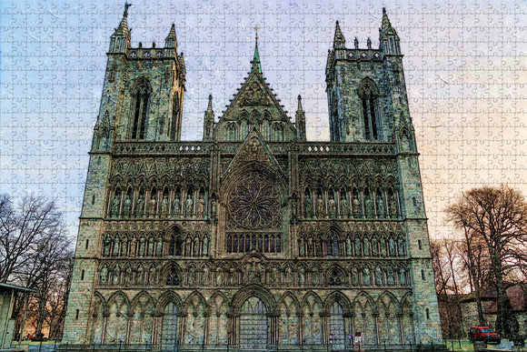 Norway Nidaros Cathedral Trondheim Jigsaw Puzzle Wooden 1000 Piece