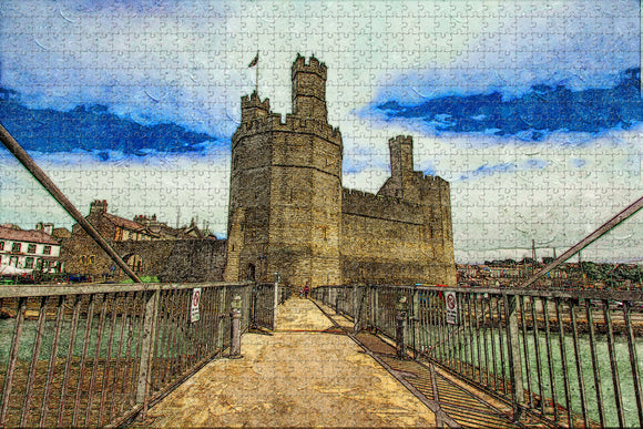 UK England Caernarfon Castle Jigsaw Puzzle Wooden 1000 Piece