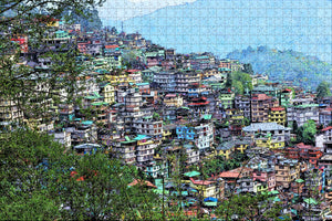 India Gangtok Jigsaw Puzzle Wooden 1000 Piece