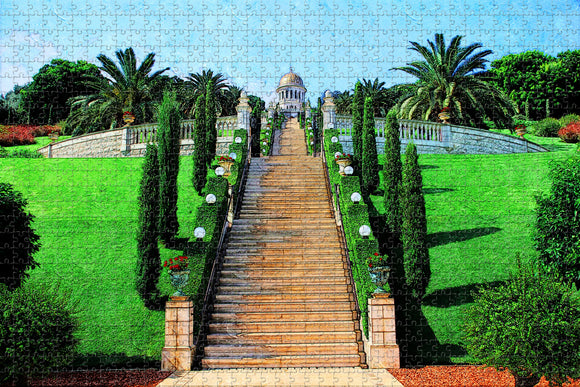 Israel The Baha'i Gardens Haifa Jigsaw Puzzle Wooden 1000 Piece