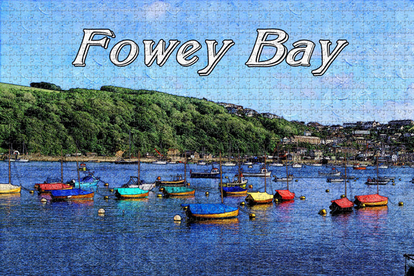 UK England Fowey Bay Jigsaw Puzzle Wooden 1000 Piece