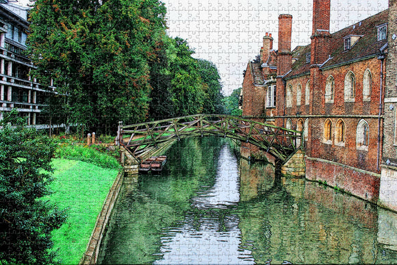 UK England Cambridge Mathematical Bridge Jigsaw Puzzle Wooden 1000 Piece