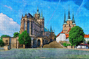 Germany Erfurt Cathedral Jigsaw Puzzle Wooden 1000 Piece