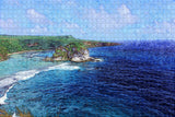 Northern Mariana USA Saipan Bird Island Beach Jigsaw Puzzle Wooden 1000 Piece