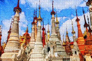 Myanmar Pagoda Jigsaw Puzzle Wooden 1000 Piece