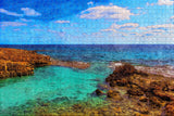 Cyprus Ayia Napa Blue Lagoon Jigsaw Puzzle Wooden 1000 Piece