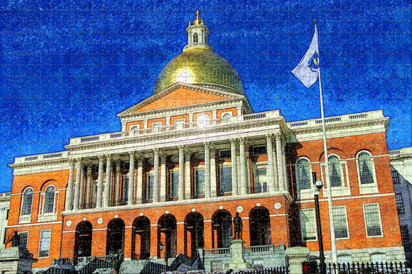 Boston Massachusetts State House USA Jigsaw Puzzle Wooden 1000 Piece