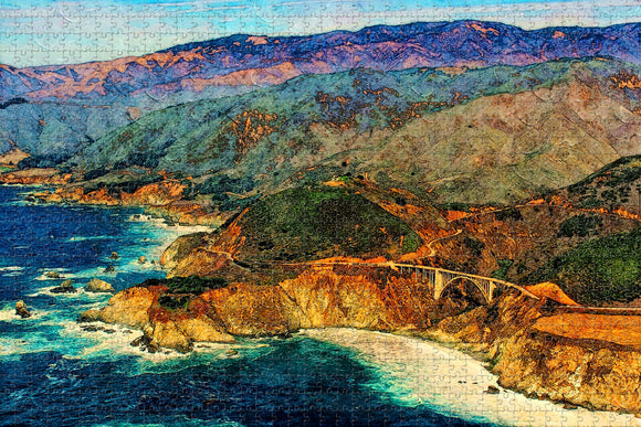 California Route  USA Jigsaw Puzzle Wooden 1000 Piece