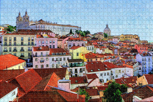 Portugal Alfama Lisbon Jigsaw Puzzle Wooden 1000 Piece