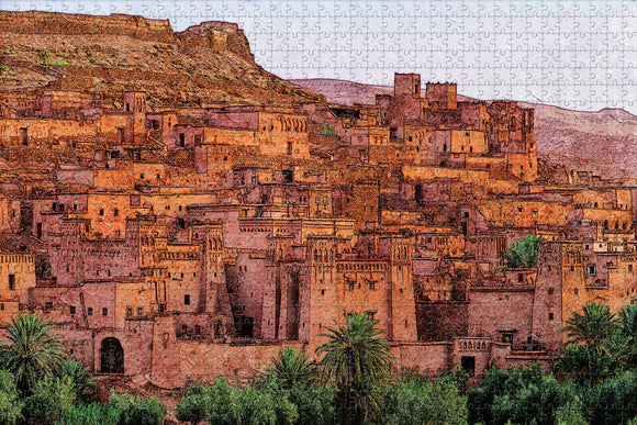 Morocco Ait Ben Haddou Jigsaw Puzzle Wooden 1000 Piece