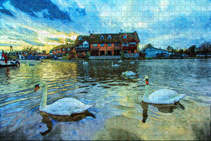 UK England Swan Wroxham Jigsaw Puzzle Wooden 1000 Piece