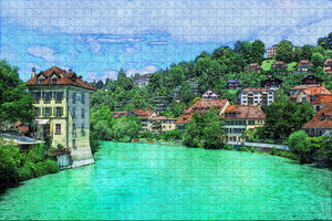 Switzerland Berne River Jigsaw Puzzle Wooden 1000 Piece