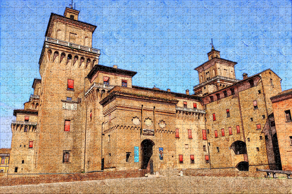 Italy Estense Castle Ferrara Jigsaw Puzzle Wooden 1000 Piece