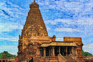 India Brihadishvara Thanjavur Jigsaw Puzzle Wooden 1000 Piece