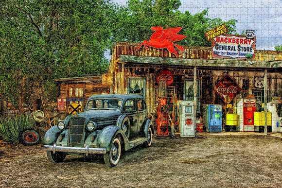 Arizona General Store Route  Nostalgia USA Jigsaw Puzzle Wooden 1000 Piece