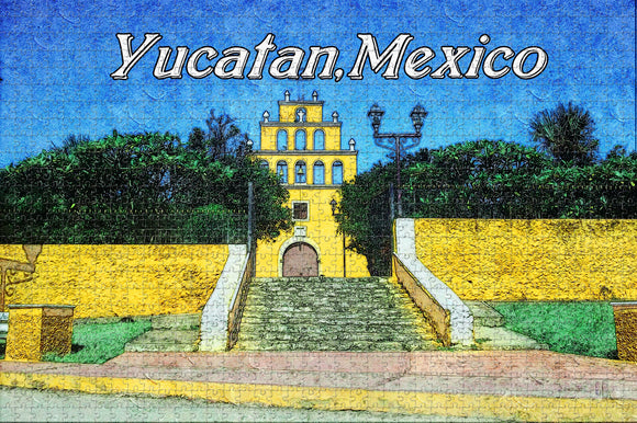 Mexico Yucatan Church Jigsaw Puzzle Wooden 1000 Piece