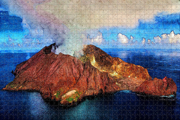 New Zealand Volcano White Island Jigsaw Puzzle Wooden 1000 Piece