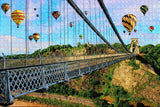 UK England Balloon Clifton Suspension Bridge  Bristol Jigsaw Puzzle Wooden 1000 Piece