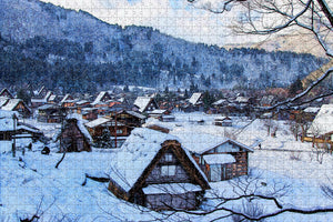 Shirakawa-Go Gifu Japan Jigsaw Puzzle Wooden 1000 Piece