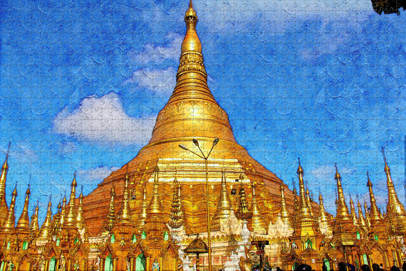 Shwedagon Pagoda Yangon Myanmar Jigsaw Puzzle Wooden 1000 Piece