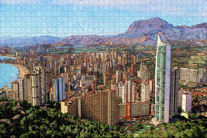 Spain Benidorm Jigsaw Puzzle Wooden 1000 Piece