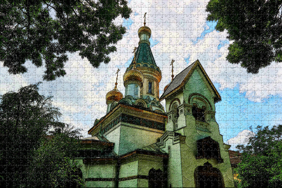 St. Nicholas Russia Church Sofia Bulgaria Jigsaw Puzzle Wooden 1000 Piece