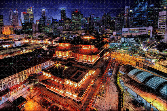 Singapore Chinatown Jigsaw Puzzle Wooden 1000 Piece