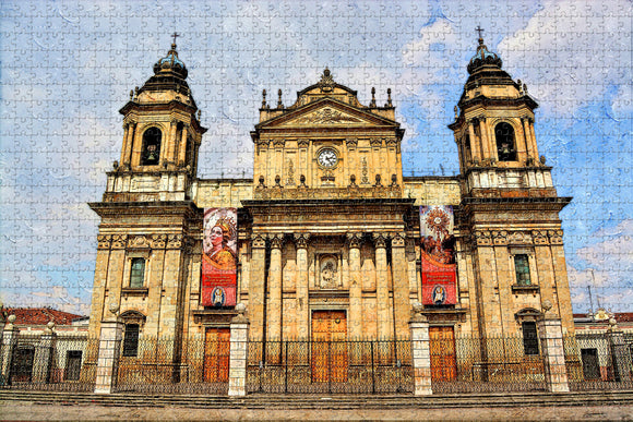 Cathedral of Guatemala Jigsaw Puzzle Wooden 1000 Piece