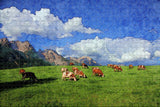 Austria Alm Pasture Cow Jigsaw Puzzle Wooden 1000 Piece