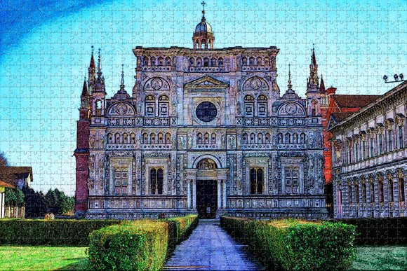 Italy Pavia Certosa Jigsaw Puzzle Wooden 1000 Piece