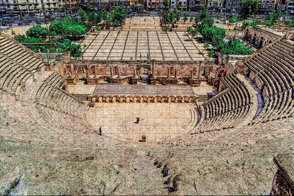 Jordan Roman Theatre Amman Jigsaw Puzzle Wooden 1000 Piece