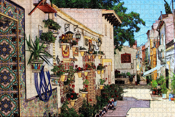 Spain Santa Cruz Seville Jigsaw Puzzle Wooden 1000 Piece