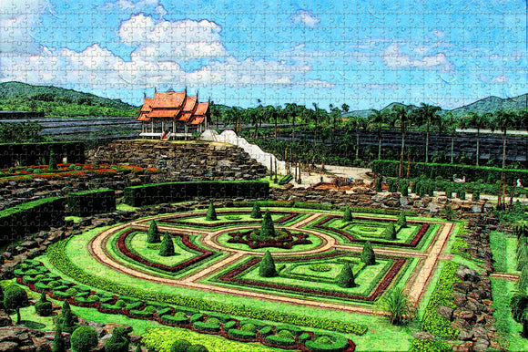 Thailand Nong Nooch Tropical Botanical Garden Pattaya Jigsaw Puzzle Wooden 1000 Piece