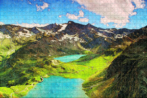 Ceresole Lake Alps Italy Jigsaw Puzzle Wooden 1000 Piece