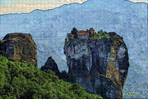 Monastery Meteora Greece Jigsaw Puzzle Wooden 1000 Piece