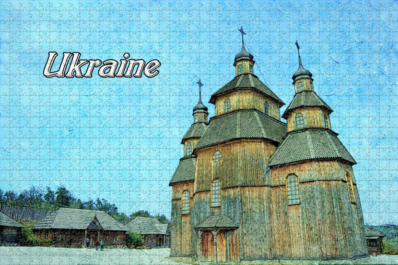 Ukraine Wooden Church Jigsaw Puzzle Wooden 1000 Piece