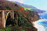 California Bixby Bridge Route Puzzle aus Holz, 1000 Teile