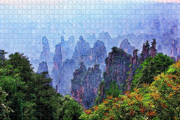 China zhangjiajie Jigsaw Puzzle Wooden 1000 Piece