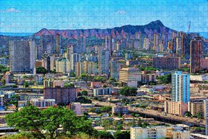 Honolulu Diamond Head Hawaii USA Jigsaw Puzzle Wooden 1000 Piece