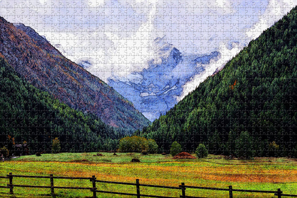 Italy Cogne Gran Paradiso Jigsaw Puzzle Wooden 1000 Piece