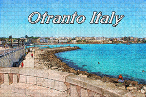 Italy Beach Otranto Jigsaw Puzzle Wooden 1000 Piece