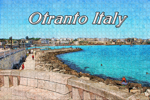 Italy Beach Otranto Jigsaw Puzzle Wooden 1000 Piece