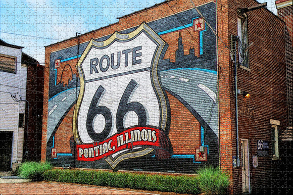 Pontiac Route  Illinois USA Jigsaw Puzzle Wooden 1000 Piece