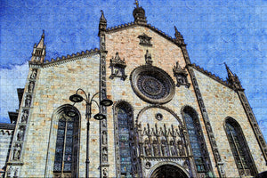 Italy Saint Abbondio Cathedral Como Jigsaw Puzzle Wooden 1000 Piece