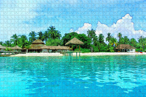 Maldives Coconut Tree Jigsaw Puzzle Wooden 1000 Piece