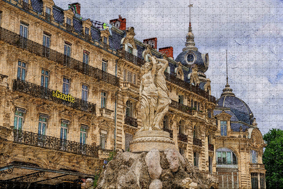 France Comedy Square Montpellier Jigsaw Puzzle Wooden 1000 Piece