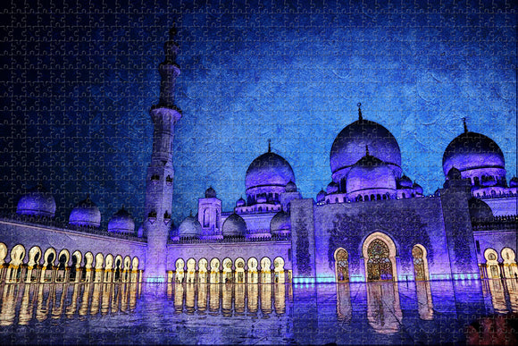 UAE Abu Dhabi Mosque Jigsaw Puzzle Wooden 1000 Piece