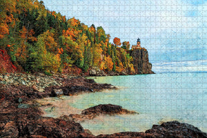 Lighthouse Lake Superior Minnesota USA Jigsaw Puzzle Wooden 1000 Piece