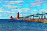 Lighthouse Crisp Point Michigan USA Jigsaw Puzzle Wooden 1000 Piece