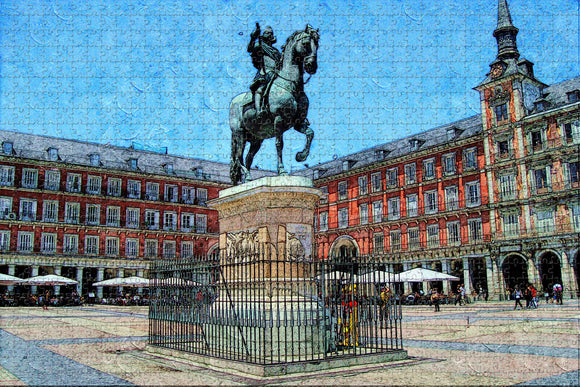 Spain Mayor Square Madrid Jigsaw Puzzle Wooden 1000 Piece